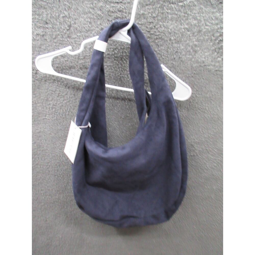 NWT Jen & Co Katherine Slouchy Vegan Suede Round Hobo Tote Bag Blue
